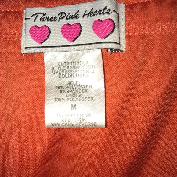 Orange lace dress with geometric pattern - Picture 6 of 6